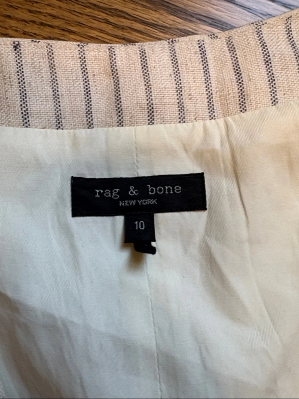 Rag & Bone Ethel Grey and Linen Striped Vest, 10 - Picture 2 of 9